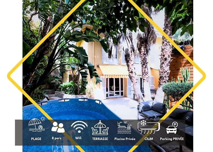 Hébergement de vacances Eden Housse Villa, Pool, 2 Min To Beaches Antibes